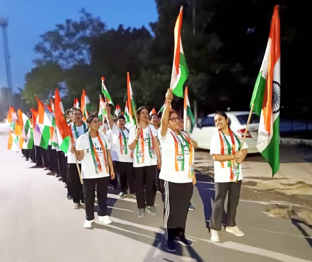 Zumba Fitness Club celebrated Independence Day with great enthusiasm in Sector 66